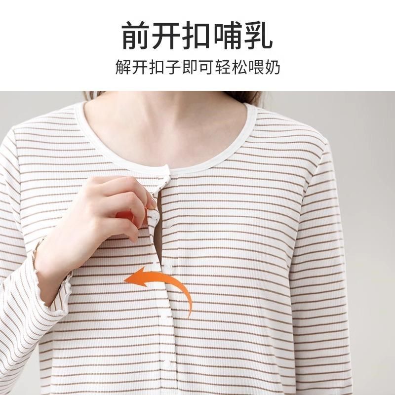 待产裙孕妇睡衣夏季春秋纯棉薄款产后喂奶哺乳裙月子服外出,淘宝优惠券,粉丝福利购,淘宝优惠卷