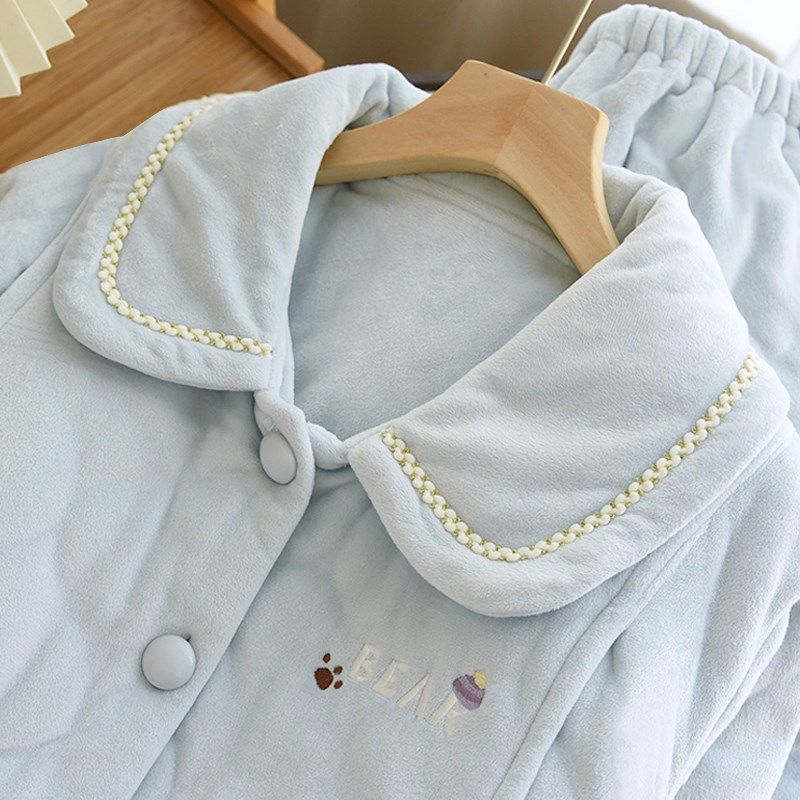 婴儿绒孕妇睡衣三层夹棉加厚保暖棉袄秋冬季月子服孕晚期哺乳套装,淘宝优惠券,粉丝福利购,淘宝优惠卷