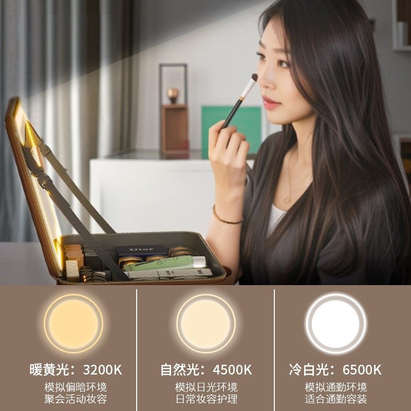 高级感化妆师专业包大容量手提箱跟妆师带灯镜子旅行出差情人礼物,淘宝优惠券,粉丝福利购,淘宝优惠卷