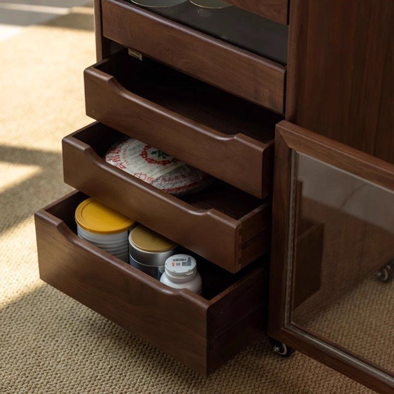 十层柜黑胡桃茶器边几推车珠宝文玩收纳柜茶碗紫砂可移动茶具整装,淘宝优惠券,粉丝福利购,淘宝优惠卷