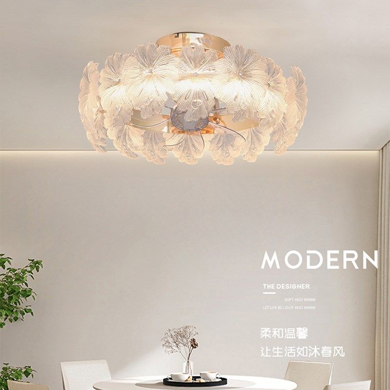 水晶卧室风扇灯吊扇灯轻奢法式护眼客厅吸顶灯电扇灯一体2024新款,淘宝优惠券,粉丝福利购,淘宝优惠卷