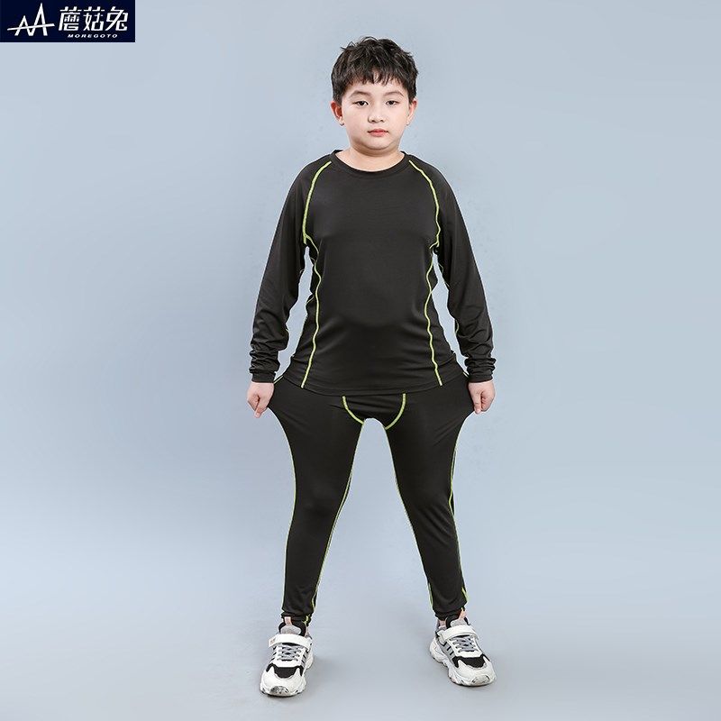 胖男童速干衣运动套装足球篮球服打底紧身衣青少年男孩体能训练服,淘宝优惠券,粉丝福利购,淘宝优惠卷