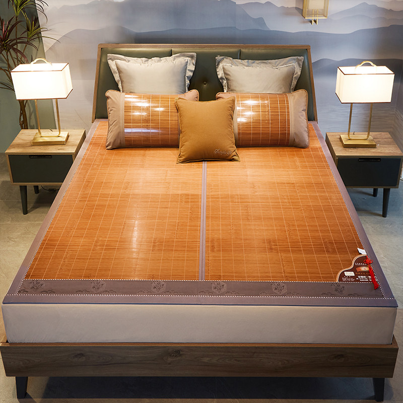 夏天竹席凉席子可折叠成人家用冰丝席单人学生双面竹席子冰凉席子,淘宝优惠券,粉丝福利购,淘宝优惠卷