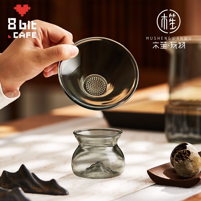 木笙玩物玻璃茶漏茶滤高q档泡茶神器茶叶过滤器茶水分离公道杯茶 - 图0