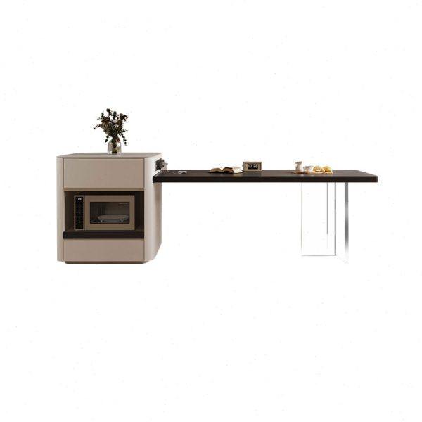 新款岩板岛台餐桌一体可伸缩家用小户型悬浮中岛台微波炉烤箱吧台,淘宝优惠券,粉丝福利购,淘宝优惠卷