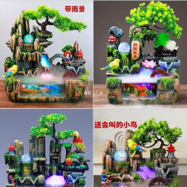 客厅假山流水喷泉循环水小山小型瀑布山水鱼缸水景装饰造景摆件,淘宝优惠券,粉丝福利购,淘宝优惠卷