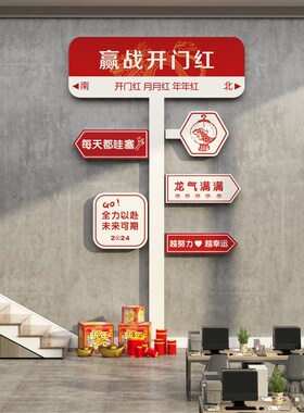2025职场开门红氛围布置蛇新年公司文化墙过春节办公室墙面装饰画