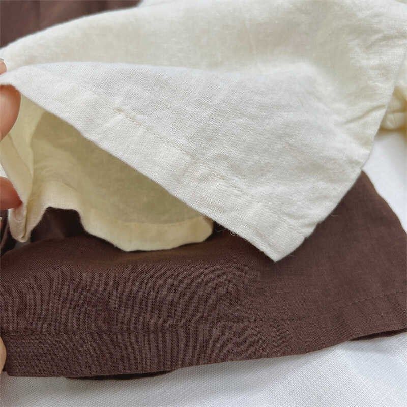 儿童森系苎麻裤子夏季薄款2025新款日韩男女童阔腿七分裤童装透气,淘宝优惠券,粉丝福利购,淘宝优惠卷