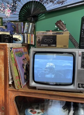 老式黑白电视机橱窗装饰摆设道具古董怀旧老物件80后经复古能播放