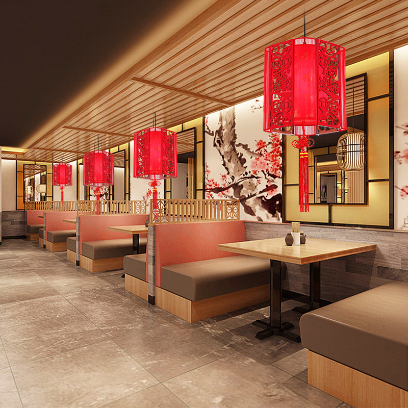 中国风灯笼吊灯卧室客厅走廊阳台灯餐厅酒K店简约现代中式羊皮灯,淘宝优惠券,粉丝福利购,淘宝优惠卷