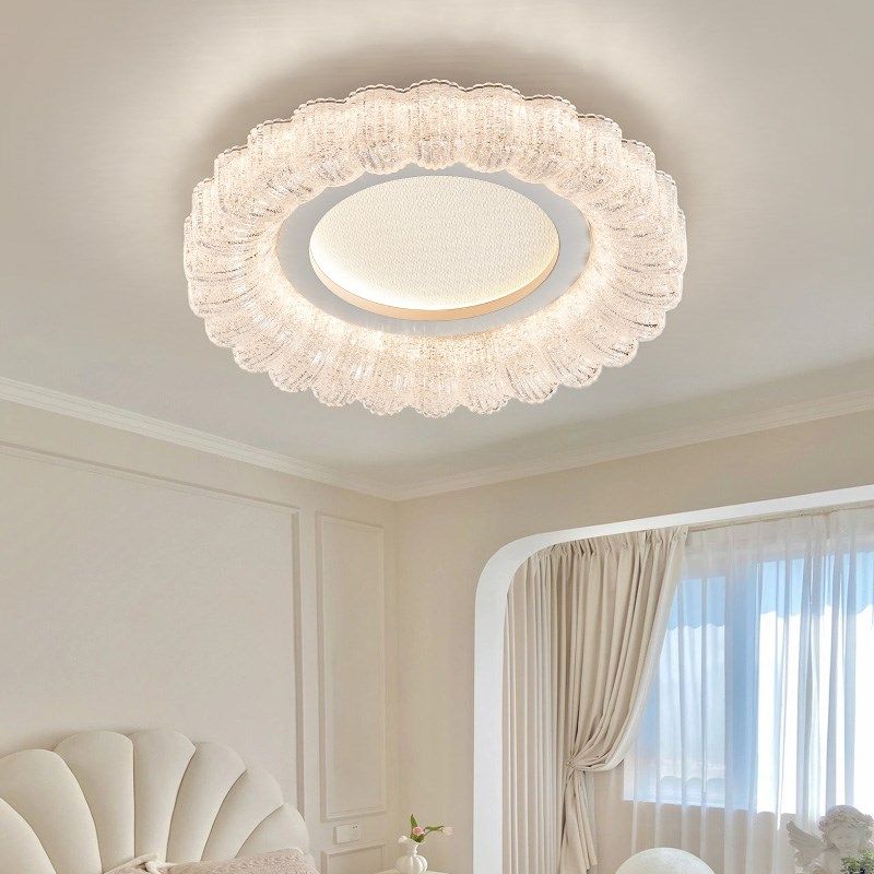 花朵卧室灯奶油风吸顶灯法式护眼现代简约灯具女孩房灯led房间灯,淘宝优惠券,粉丝福利购,淘宝优惠卷