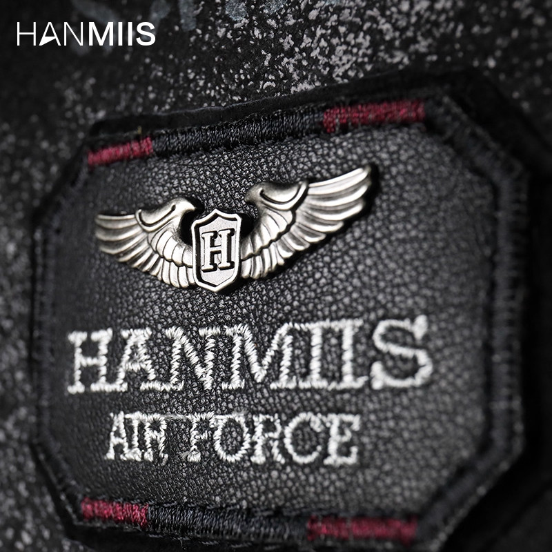 HANMIIS空降兵A2刺绣飞行服加厚皮毛一体男夹克外套真皮皮衣皮草,淘宝优惠券,粉丝福利购,淘宝优惠卷