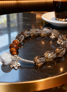 绽木Zenmu天然茶晶手串珀光檀隐