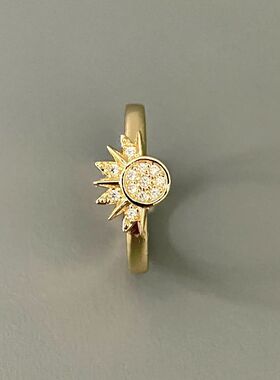 Vintage 古着 | Sun and the Moon 日月同辉戒指情侣闺蜜高级指环