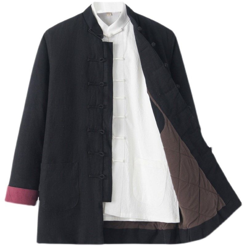 冬季唐装棉袄男套装中老年加厚外套中长款复古汉服棉衣中国风棉服,淘宝优惠券,粉丝福利购,淘宝优惠卷