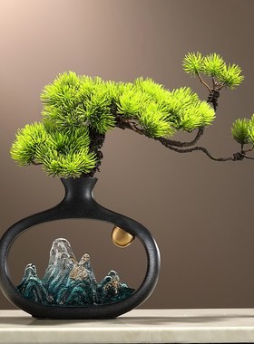 新中式花瓶摆件客厅电视柜装饰品办公室桌面摆设玄关乔迁礼物