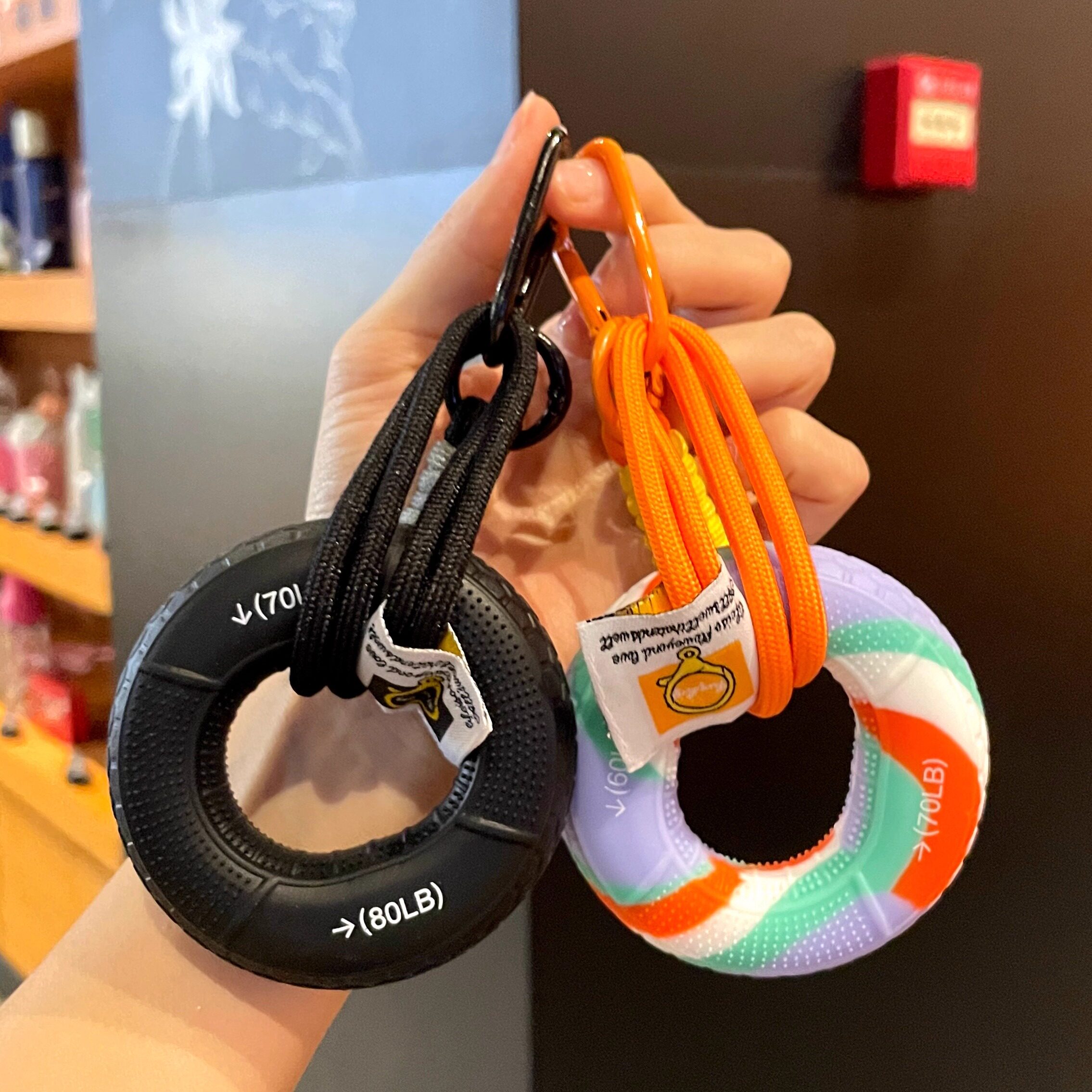 Sports climbing finger strength device, fitness backpack pendant, soft rubber grip strength device, finger training circle, office decompression artifact