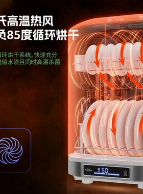 德国品质台式消毒柜家用消毒碗柜迷你小型大容量碗架厨房碗筷柜立