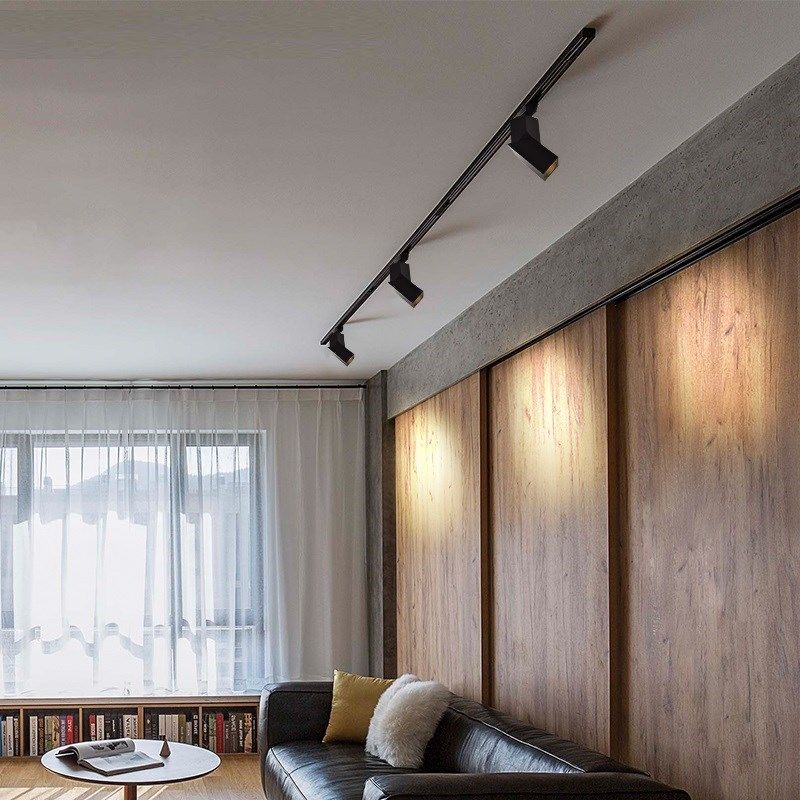 轨道射灯led天花灯北欧方形家用壁画客厅旋转灯吸顶式明装小射灯,淘宝优惠券,粉丝福利购,淘宝优惠卷