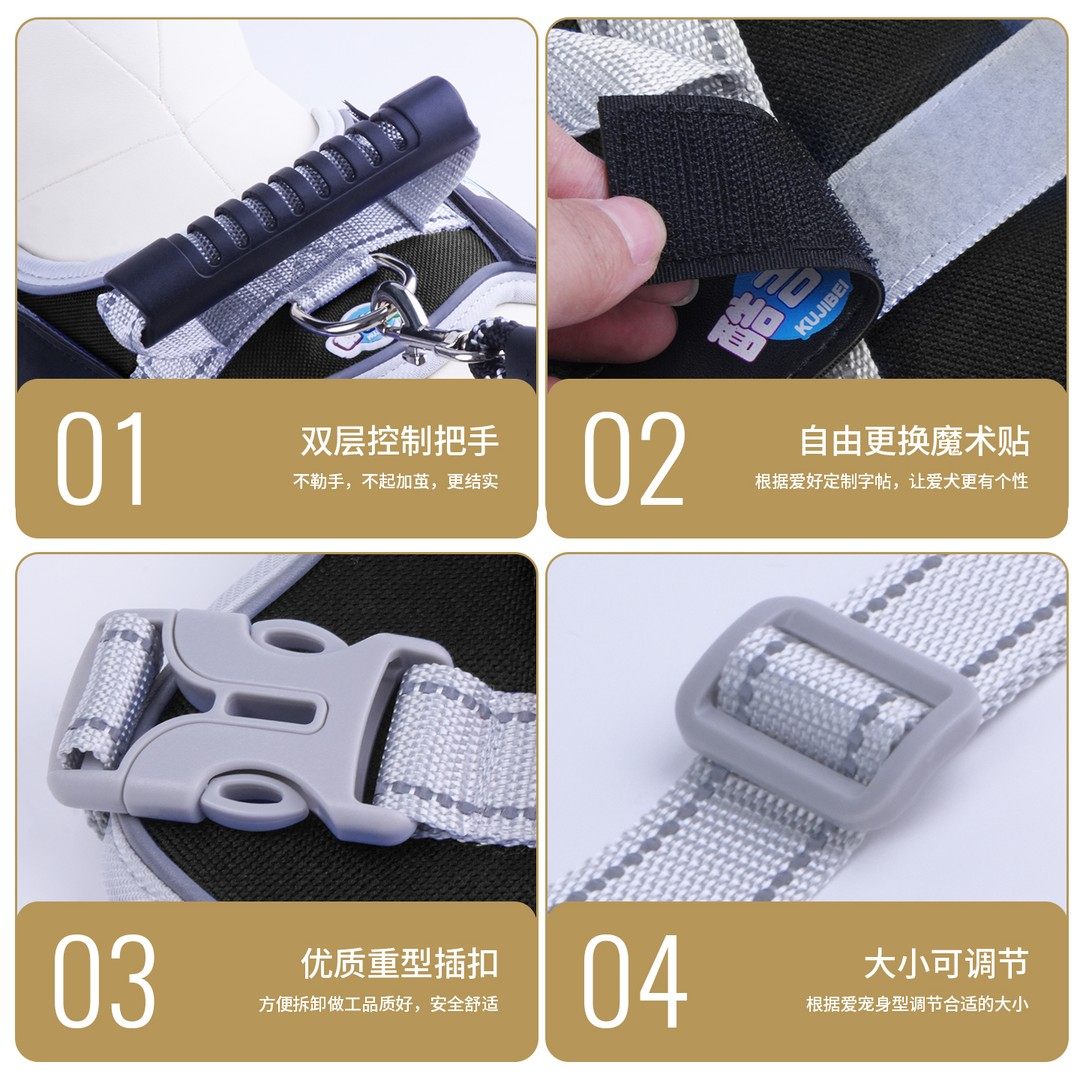 酷吉贝狗狗马鞍式胸背带加牵引绳P绳中大型犬遛狗皆可用,淘宝优惠券,粉丝福利购,淘宝优惠卷