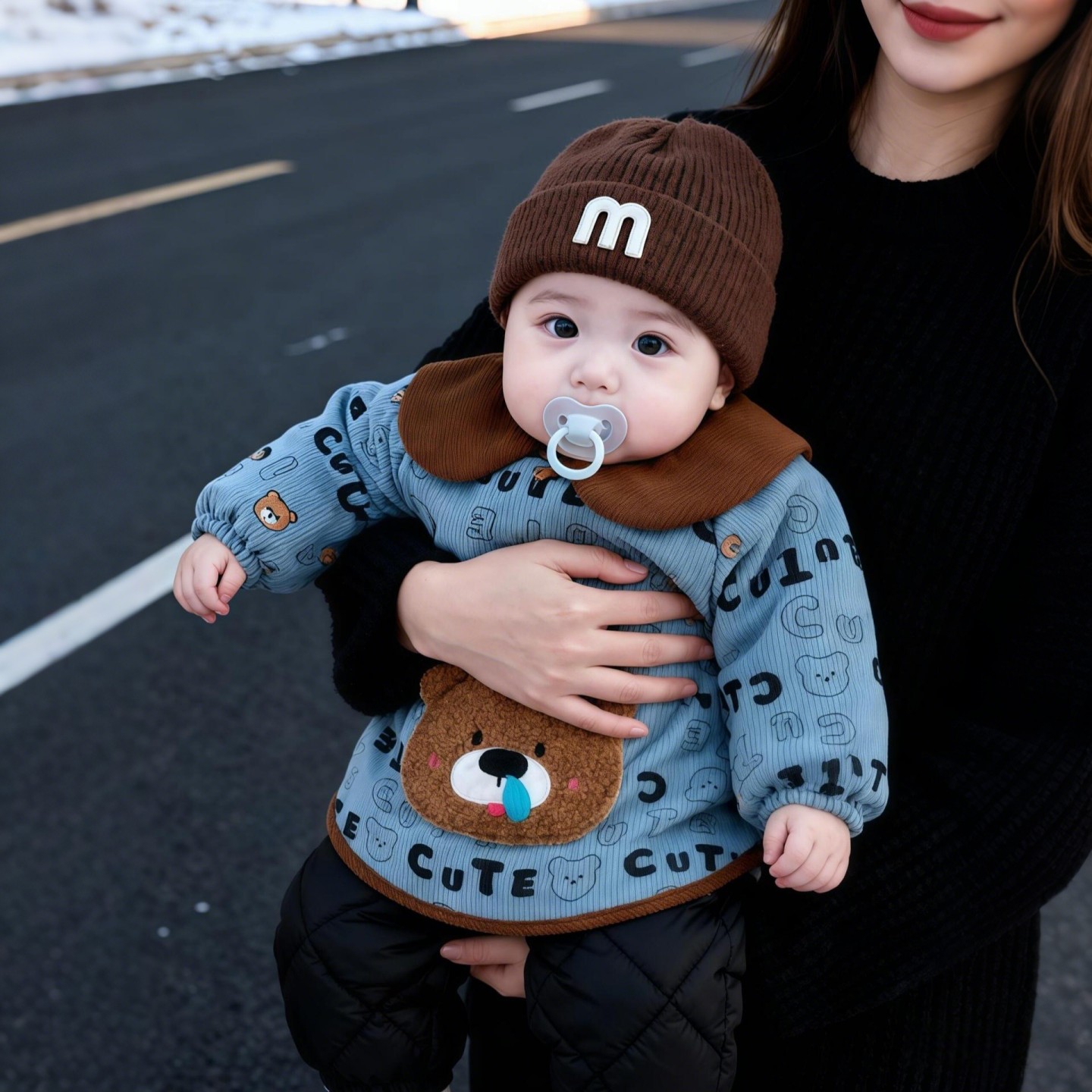 Coveralls for boys, waterproof and anti-dirty, children's bibs for autumn and winter kindergarten, cotton-padded clothes, reverse dressing for eating, corduroy protective clothing