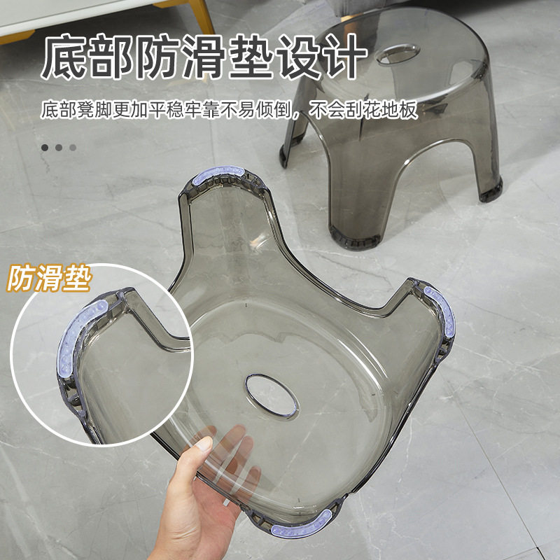 塑料凳子家用加厚椅子客厅板凳儿童餐桌高凳餐厅简约方凳高凳 - 图2