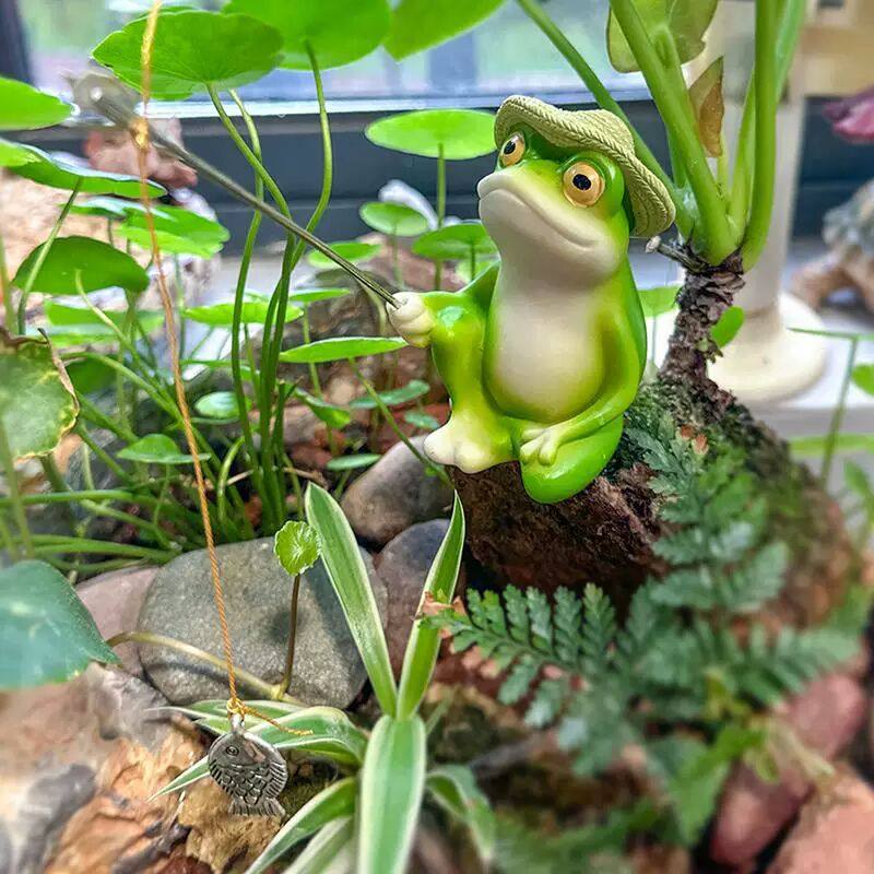户外庭院花园装饰品摆件鱼池假山造景树脂小青蛙钓鱼创意景观雕塑,淘宝优惠券,粉丝福利购,淘宝优惠卷