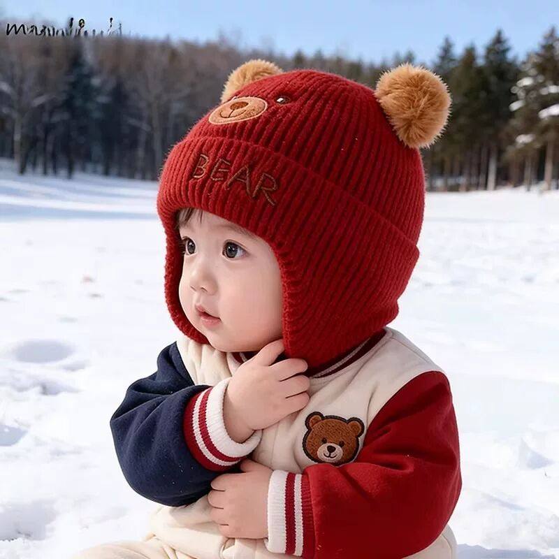 宝宝毛线帽秋冬季男童女婴幼儿大红新年喜庆针织套头防风保暖加厚,淘宝优惠券,粉丝福利购,淘宝优惠卷