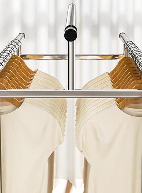 落地玄关挂衣架阳台晾衣架室内家用简易晒衣架卧室加厚移动衣帽架