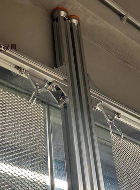 办公室玻璃展示柜透明展示架铝合金置物架落地式样品陈列柜