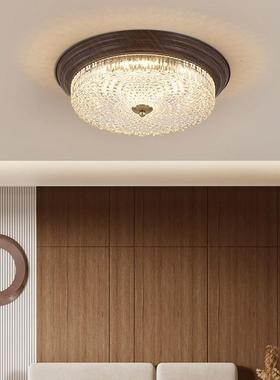 新款法式复古玻璃吸顶灯美式中古别墅客厅吸顶灯创意卧室具调光