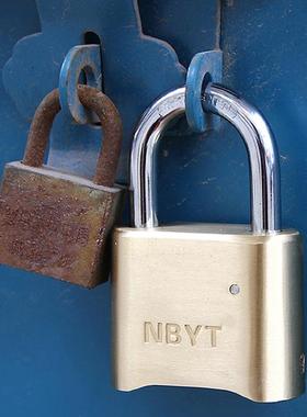 NBYT密码锁304不锈钢锁梁防水防锈更衣柜仓库房门货车门密码挂锁