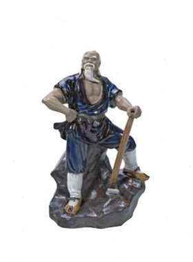 石湾公仔陶瓷老愚公移山摆件家居饰品书房电视柜玄关老农民摆设