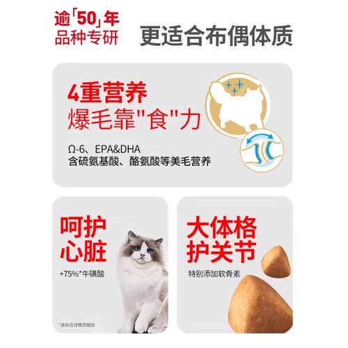 皇家猫粮布偶猫专用RA32成猫粮2kg营养美毛呵护肠胃全价猫粮主粮 - 图0