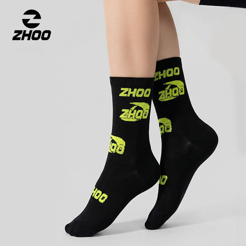 ZHOO新款毛巾底骑行袜透气速干抗菌公路自行车运动健身跑步中筒袜,淘宝优惠券,粉丝福利购,淘宝优惠卷