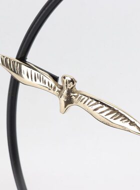 现代新中式毛笔架摆件禅意书房笔挂件书桌办公室简约家居软装饰品