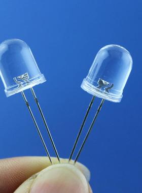 卓越微LED灯珠直销直插LED10MM白发红高亮多色发光现货