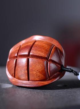 小叶紫檀木雕刻富甲天下龟甲文玩手把件实木富甲一方男士随身把玩