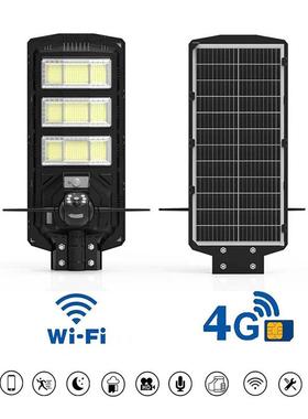 水平面直销led太阳能高清监控路灯大瓦数户外防水庭院灯