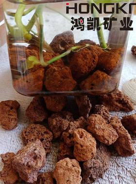 红色火山石3-6MM火山石颗粒水过滤用火山石园艺育苗火山石