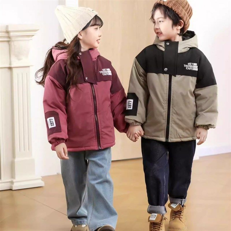 反季男女童羽绒棉服冬季新款拼接棉袄中小大童加绒加厚冲锋衣外套,淘宝优惠券,粉丝福利购,淘宝优惠卷