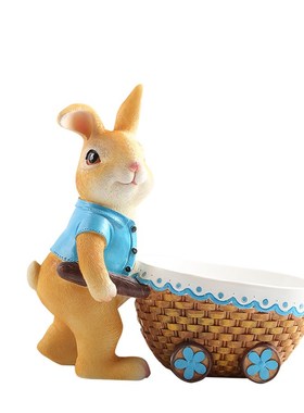 轻奢兔入户钥匙收纳玄关摆件门口客厅鞋柜家居装饰品乔迁新居礼物