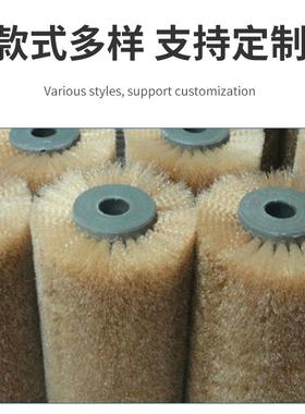 工业不锈钢丝刷辊金属抛光除锈拉丝打磨缠绕式不锈钢丝刷辊生产厂