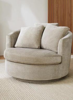 意式弧形沙发布艺简约可拆洗L型三人现代北欧式轻奢客厅美式组合