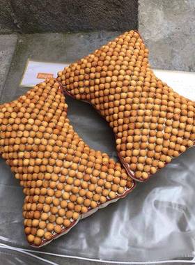 新款汽车头枕护颈枕太行崖柏珠子手工编织制作清凉舒适透气