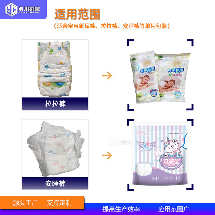 试用装纸尿裤包装设备全自动婴儿尿不湿包装机单片包装工厂直供,淘宝优惠券,粉丝福利购,淘宝优惠卷