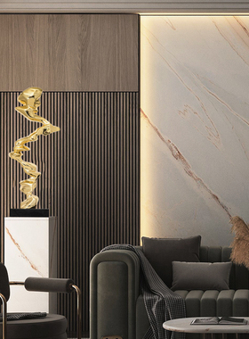 现代轻奢创意酒店大堂摆件会所玄关抽象客厅电视柜树脂雕塑艺术品