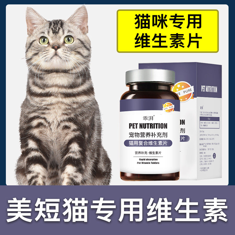 美短猫专用复合维生素片宠物补充剂成幼猫维生素b猫咪营养品保健,淘宝优惠券,粉丝福利购,淘宝优惠卷