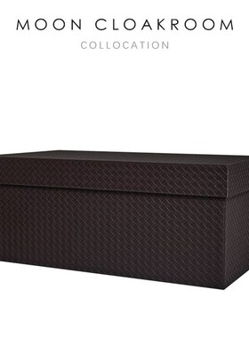 摆板储间收纳箱房物盒装饰品衣帽间咖色收纳皮质盒样件