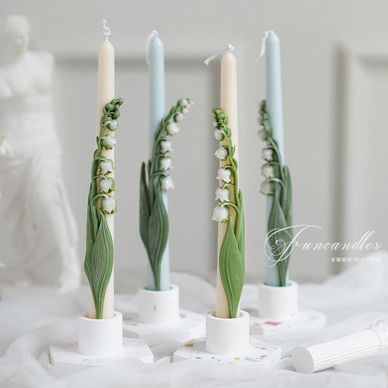 铃兰浮雕花朵硅胶模具 diy手工香薰蜡烛材料包 翻糖蛋糕烘焙模具,淘宝优惠券,粉丝福利购,淘宝优惠卷